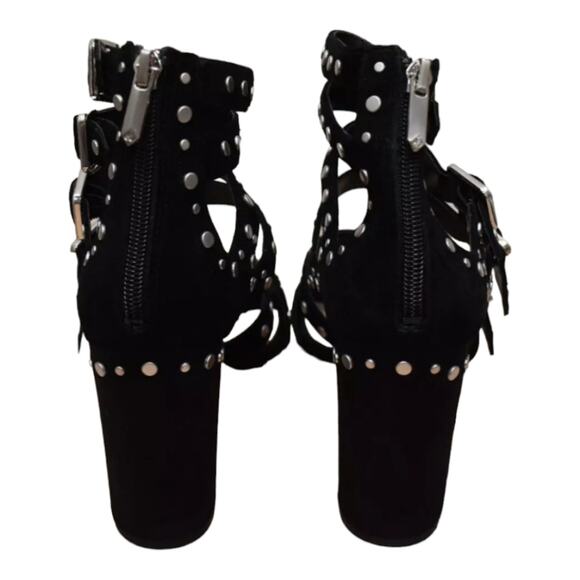Sam Edelman Womens York Studded Suede Ankle Strap Sandals Heels Shoes Size 9 - Picture 7 of 8